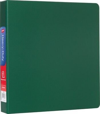 Staples Heavy-Duty 1.5 3-Ring Non-View Binder, Dark Green (56314-CC/24653)