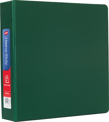 Heavy Duty 2 Non View Binder with D-Rings, Green (24657)