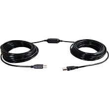 C2G® 25 USB 2.0 A/A Male to Female Active Extension Cable; Black