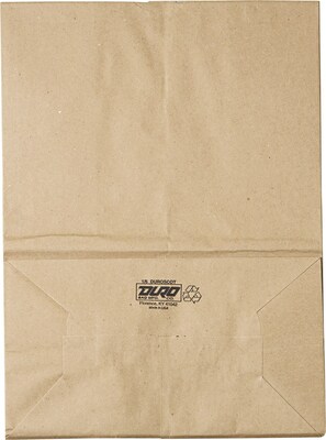 Heavy Duty Brown Kraft Paper Grocery Bags; Capacity 57 lbs., 500/PK