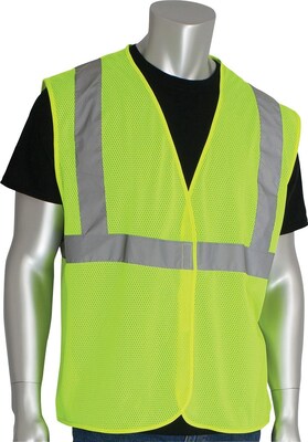 PIP High Visibility Sleeveless Safety Vest, ANSI Class R2, Yellow, 2XL (302-MVGLY-2X)