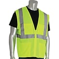Protective Industrial Products High Visibility Sleeveless Safety Vest, ANSI Class R2, Lime Yellow, 5
