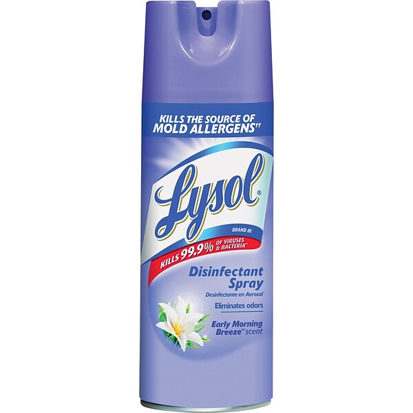 Lysol® Disinfectant Spray, Early Morning Breeze, 12 Aerosol