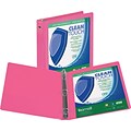 Samsill Clean Touch 4 3-Ring View Binders, Berry Pink (17396/17296)