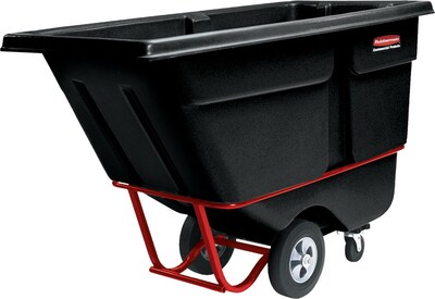 Rubbermaid®  Standard Duty Foam Truck, Standard Duty Tilt Truck, Black, 1/2 cu yd.