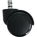 Master Caster® Noiseless Casters, Nylon, Matte Black, R Stem, 2 3/8 Futura Casters, 1/Set (94630)