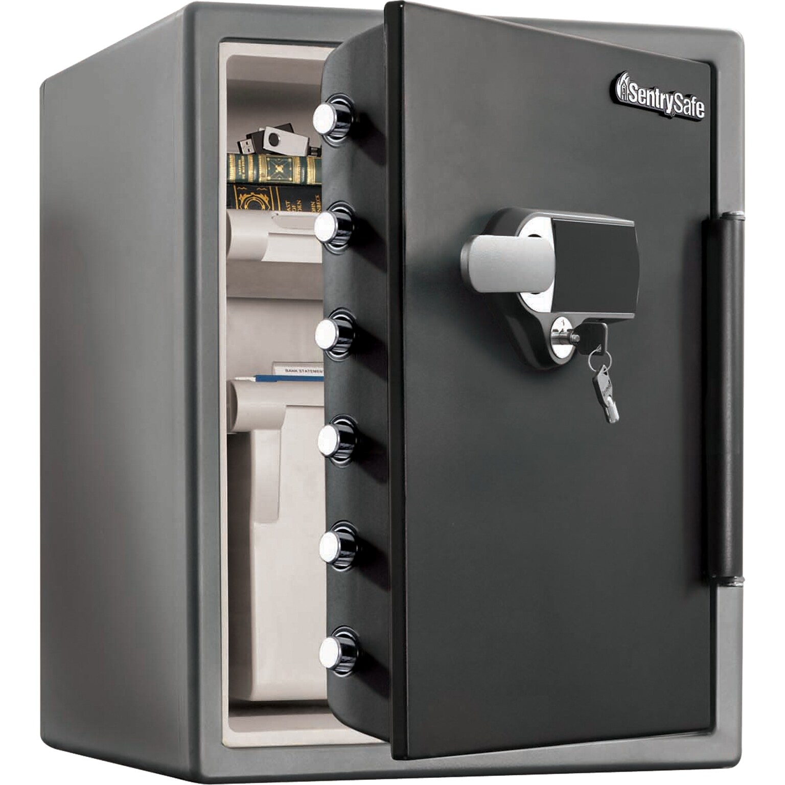 SentrySafe Fire and Water-Resistant Digital Alarm Safe, 2.0 cu. ft., Gray/Black (SFW205UPC)