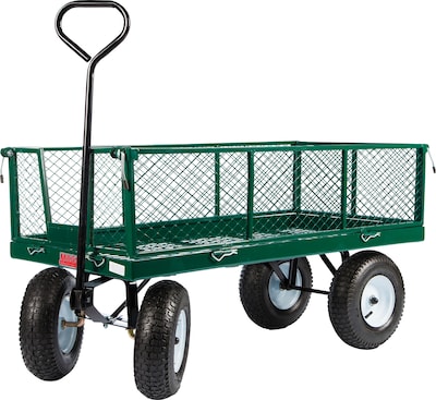 Farm Tuff 24 x 48 Metal Deck with Wagon Fold Down Sides Green