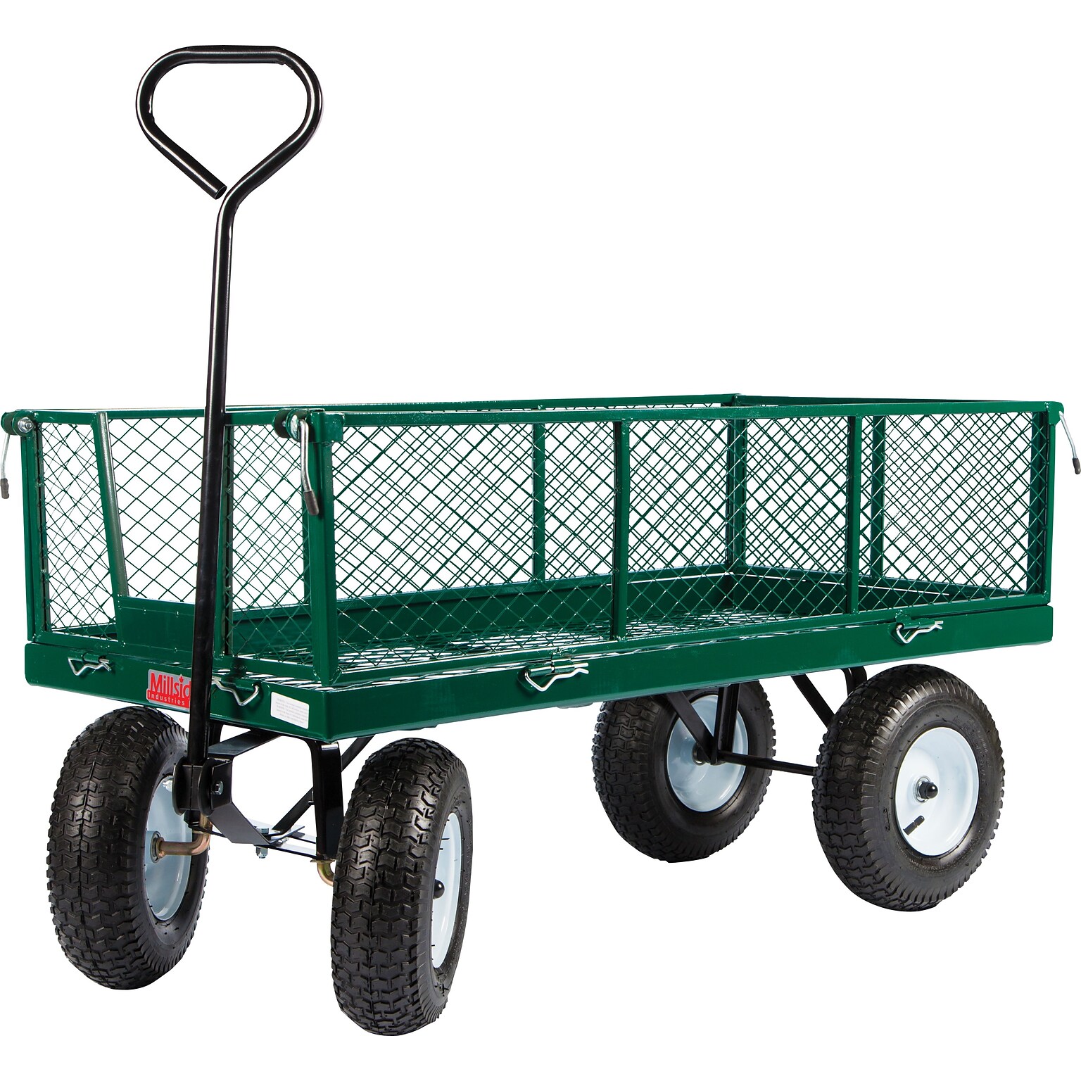 Farm Tuff 24 x 48 Metal Deck with Wagon Fold Down Sides Green