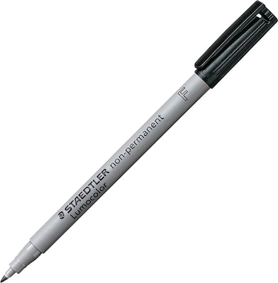 Staedtler Lumocolor Water Based Overhead Prjection Markers, Fine Tip, Black, 10/Pack (3169)