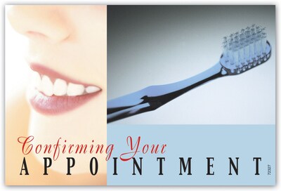 Dental Postcards; for Laser Printer; Confirm Your Appointment, 100/Pk