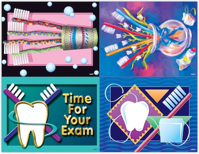 Dental Assorted Postcards; for Laser Printer; Toothbrush, 100/Pk