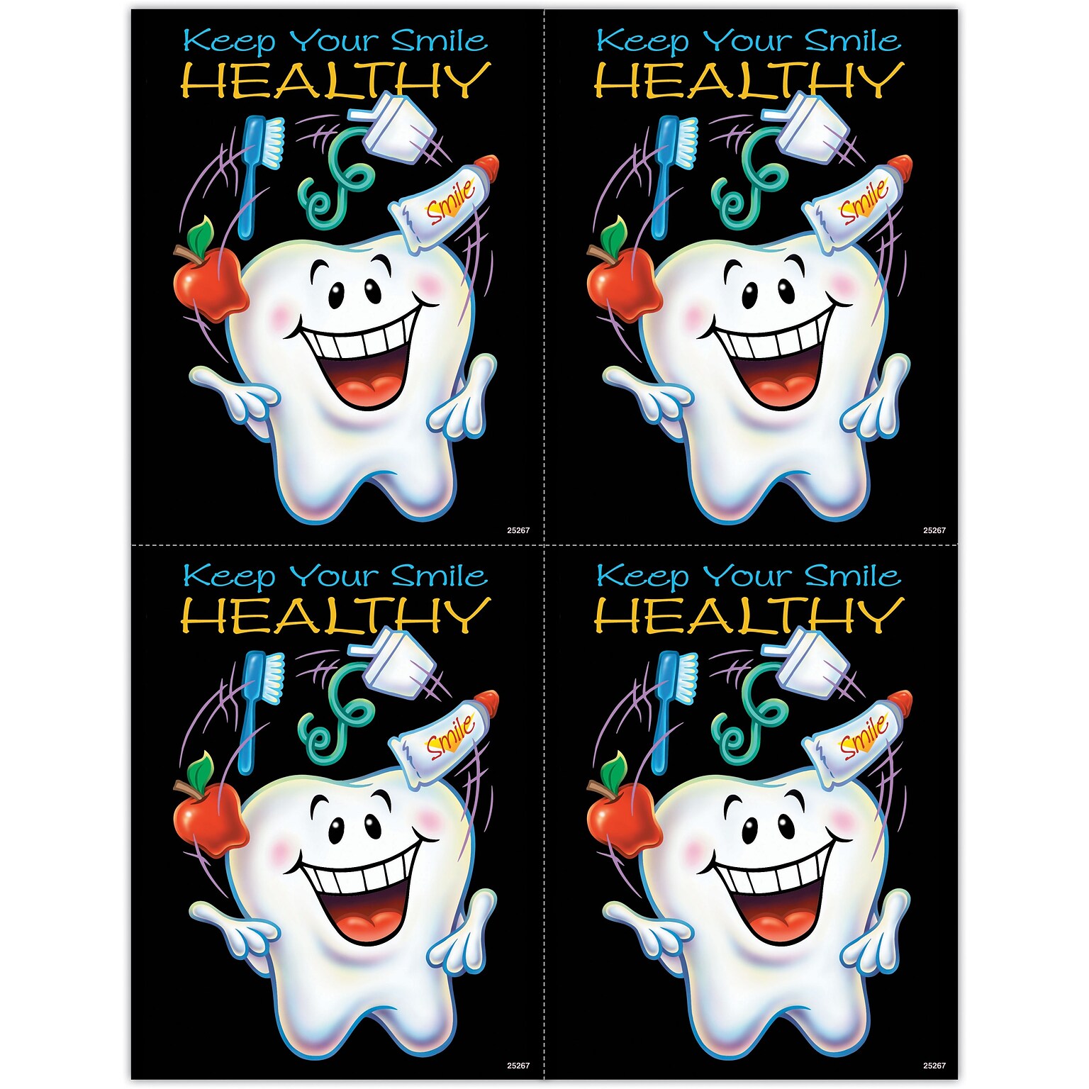 Dental Postcards; for Laser Printer; Smile Team™ Keep Your Smile, 100/Pk