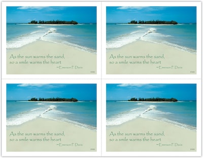 Generic Postcards; for Laser Printer; Ocean Beach, 100/Pk
