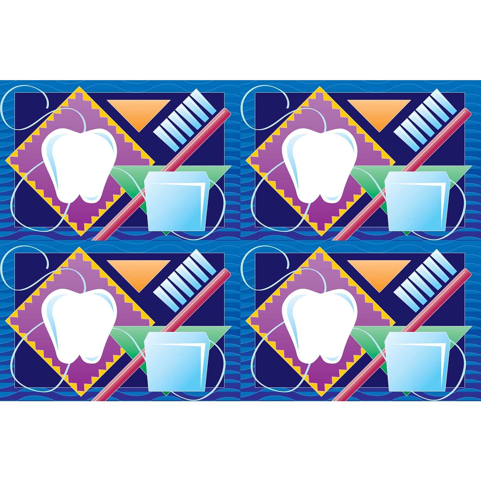 Dental Postcards; for Laser Printer; Tooth, Brush and Floss, 100/Pk