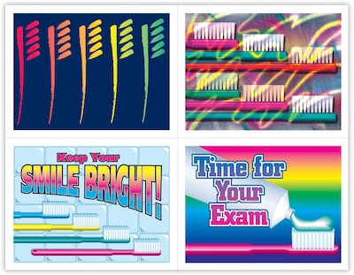 Dental Assorted Postcards; for Laser Printer; Bright Brushes, 100/Pk