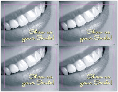 Photo Image Postcards; for Laser Printer; Show Us Your Smile!, 100/Pk