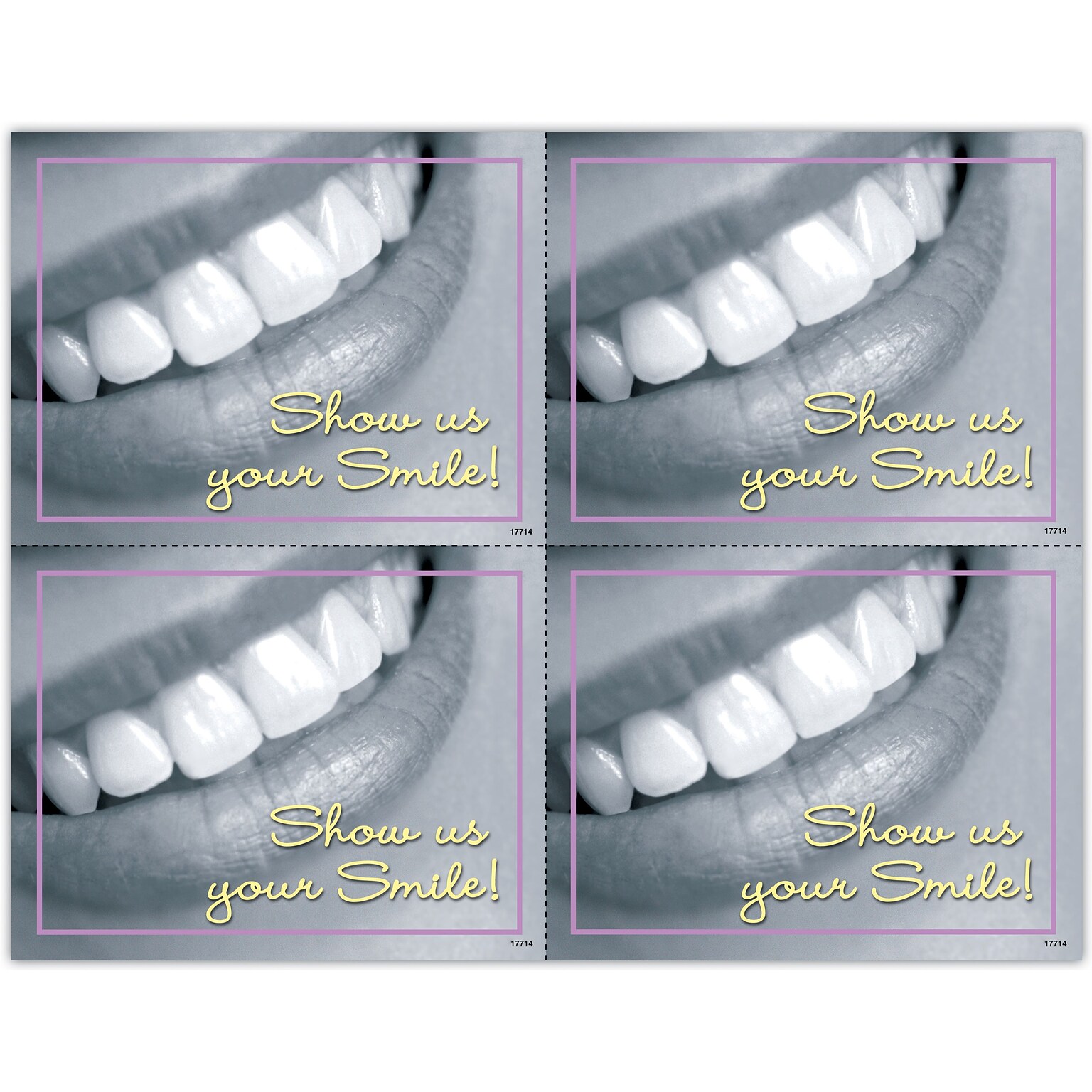 Photo Image Postcards; for Laser Printer; Show Us Your Smile!, 100/Pk