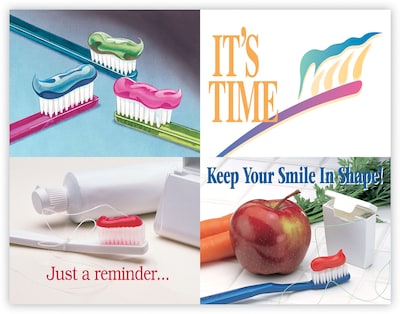 Graphic Image Assorted Postcards; for Laser Printer; Toothbrushes, 100/Pk