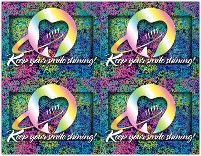 Dental Postcards; for Laser Printer; Keep Your Smile Shining, 100/Pk