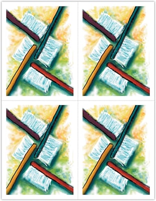 Graphic Image Postcards; for Laser Printer; Watercolor Toothbrushes, 100/Pk