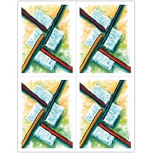 Graphic Image Postcards; for Laser Printer; Watercolor Toothbrushes, 100/Pk