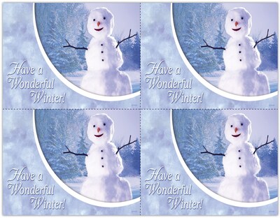Photo Image Postcards; for Laser Printer; Holiday Series, Winter, 100/Pk