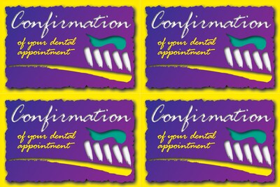 Dental Laser Postcards; Appointment Confirmation