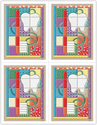 Graphic Image Postcards; for Laser Printer; Patchwork Quilt, 100/Pk