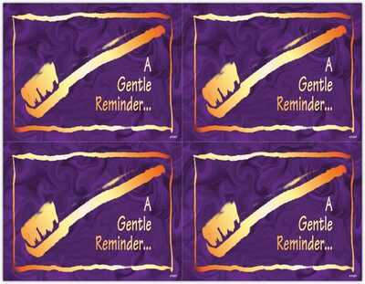 Gentle Dental Postcards; for Laser Printer; Elegant Brush in Gold, 100/Pk