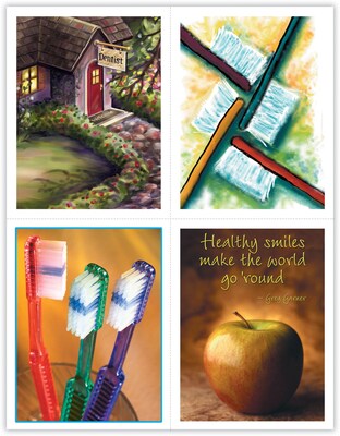 Dental Assorted Postcards; for Laser Printer; Dentist Assortment