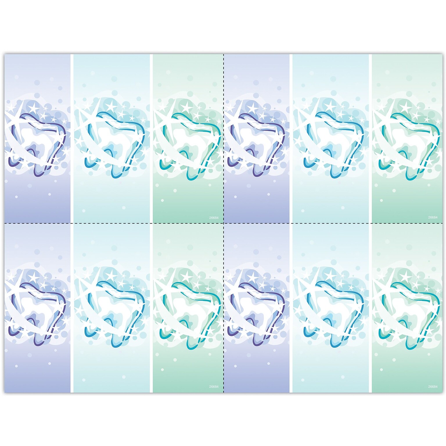 Graphic Image Postcards; for Laser Printer; Three Teeth, 100/Pk