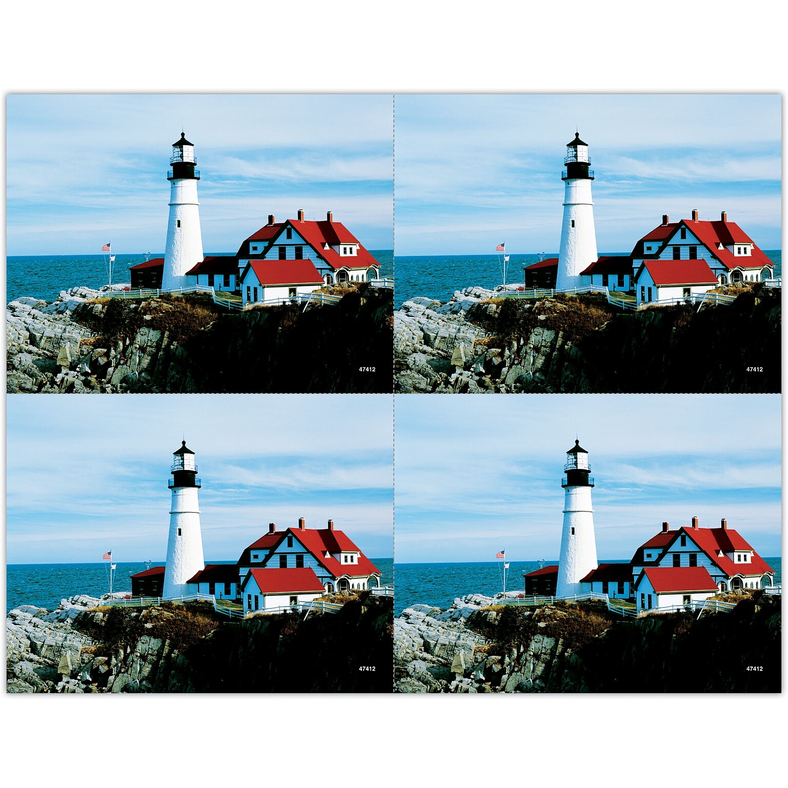 Generic Postcards; for Laser Printer; Lighthouse, 100/Pk