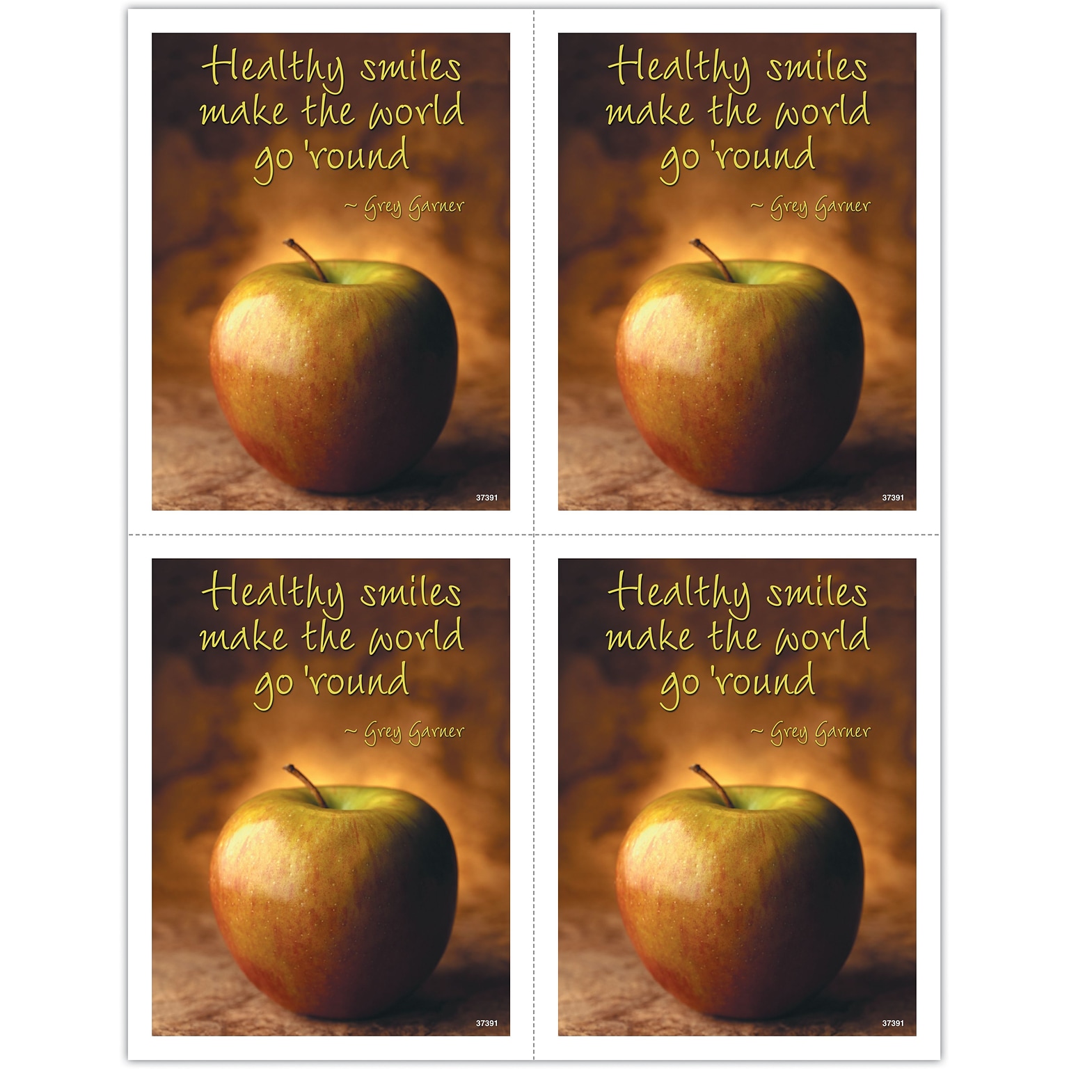 Inspirational Postcards; for Laser Printer; Healthy Smiles, 100/Pk