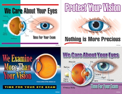 Eye Care Assorted Postcards; for Laser Printer; Preventative, 100/Pk