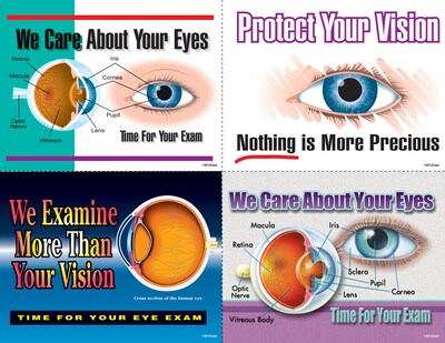 Eye Care Assorted Postcards; for Laser Printer; Preventative, 100/Pk