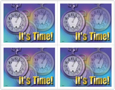 Gentle Dental Postcards; for Laser Printer; Tooth on Clock, 100/Pk