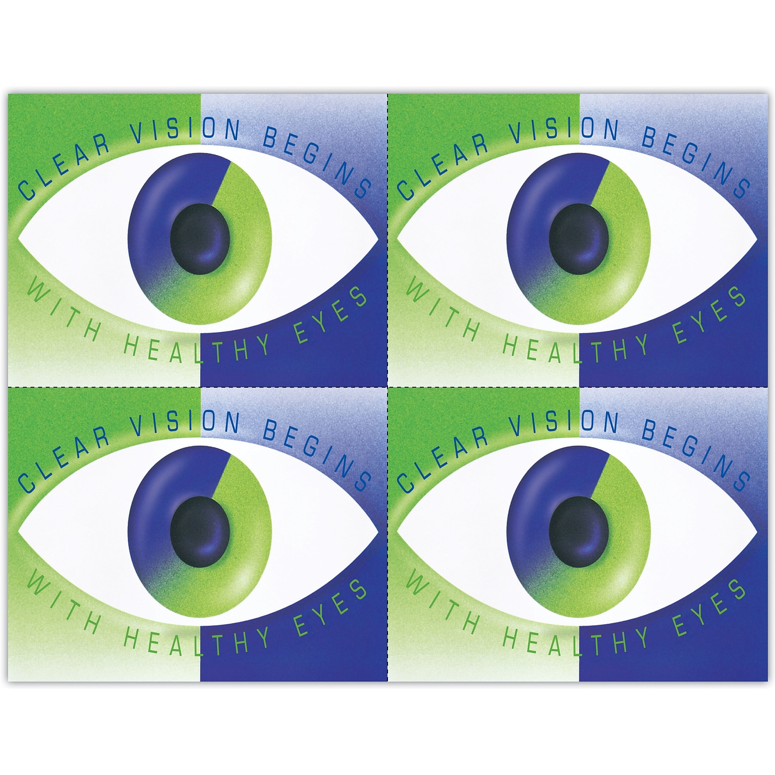 Eye Care Postcards; for Laser Printer; Modern Eye, 100/Pk