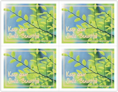 Scenic Postcards; for Laser Printer; Green Leaves, 100/Pk