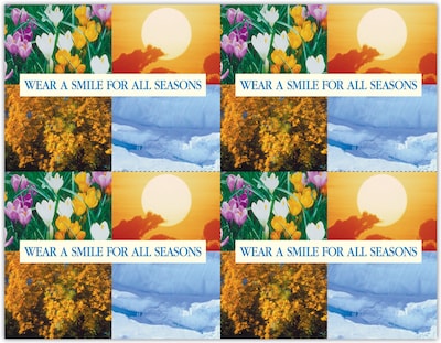 Scenic Postcards; for Laser Printer; Wear a Smile for All Seasons, 100/Pk