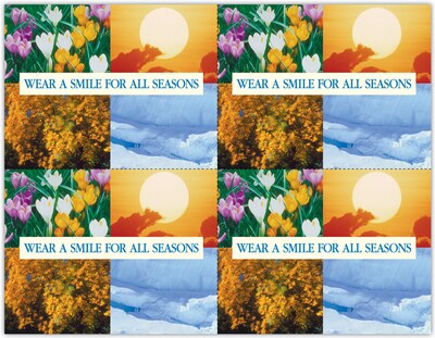 Scenic Postcards; for Laser Printer; Wear a Smile for All Seasons, 100/Pk