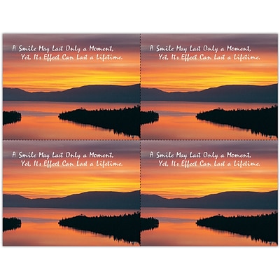 Scenic Postcards; for Laser Printer; A Smile May Last Only a Moment