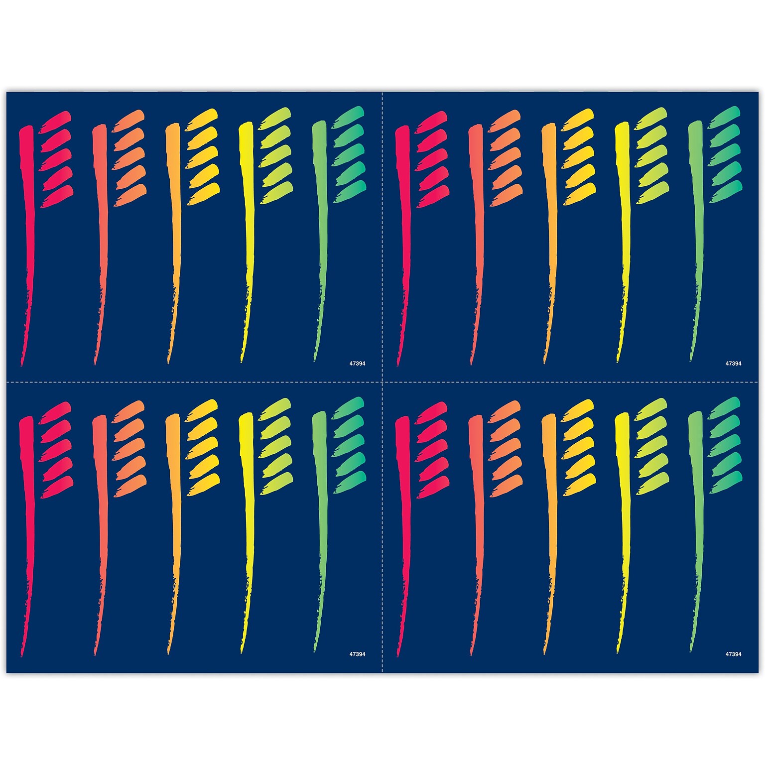 Graphic Image Postcards; for Laser Printer; Multicolor Toothbrushes, 100/Pk