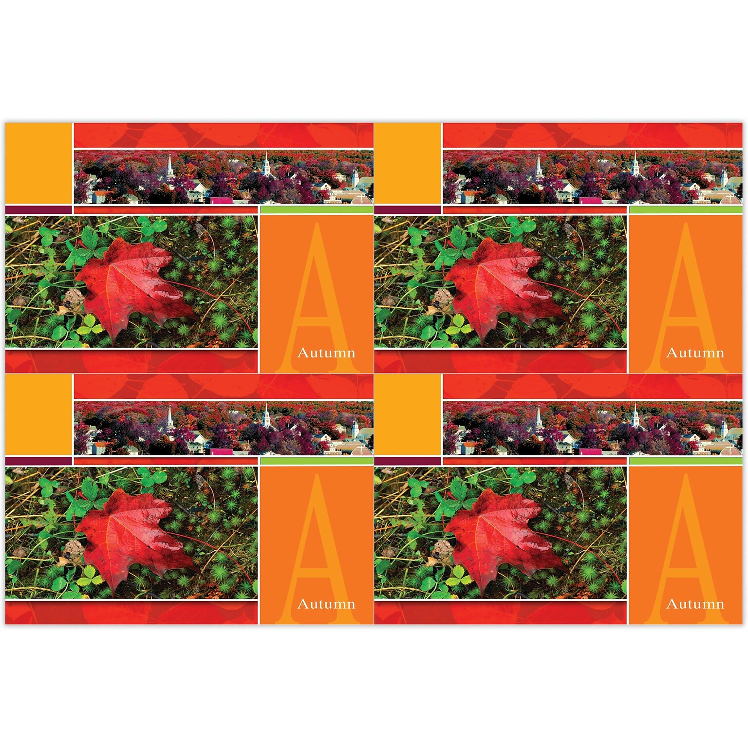 Generic Laser Postcards; Autumn Scene