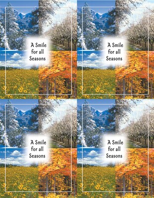 Scenic Postcards; for Laser Printer; A Smile for all Seasons, 100/Pk