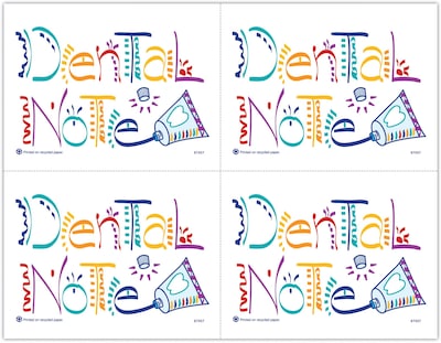 Recycled Postcards; for Laser Printer; Dental Notes, 100/Pk