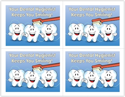 Hygienist Postcards; for Laser Printer; Smiling Teeth, 100/Pk