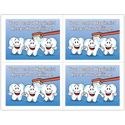 Hygienist Postcards; for Laser Printer; Smiling Teeth