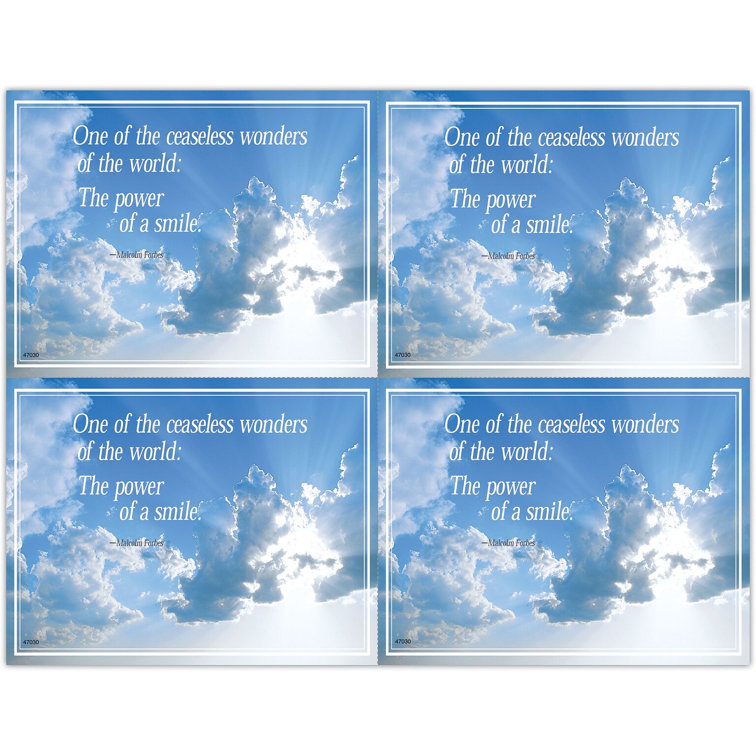 Scenic Deluxe Postcards; for Laser Printer; Clouds, 100/Pk