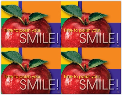Gentle Dental Postcards; for Laser Printer; Apple, Smile!, 100/Pk